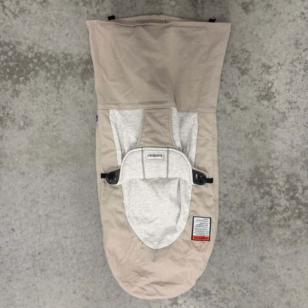 BabyBjorn Bouncer Fabric Seat Cover Beige Gray Jersey